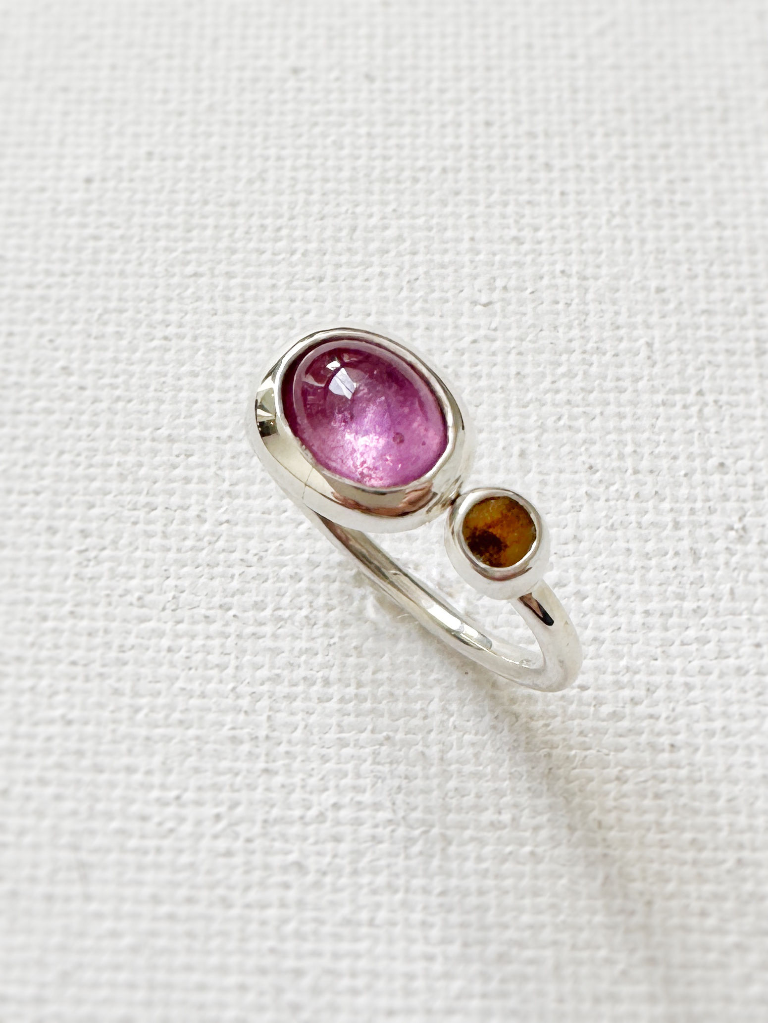 Dúo Mineral • Safiro Rosa + Citrino