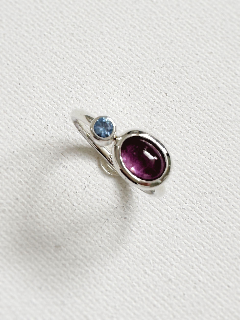 Miniatura: Dúo Mineral • Safiro Rosa + Zirconia Azul