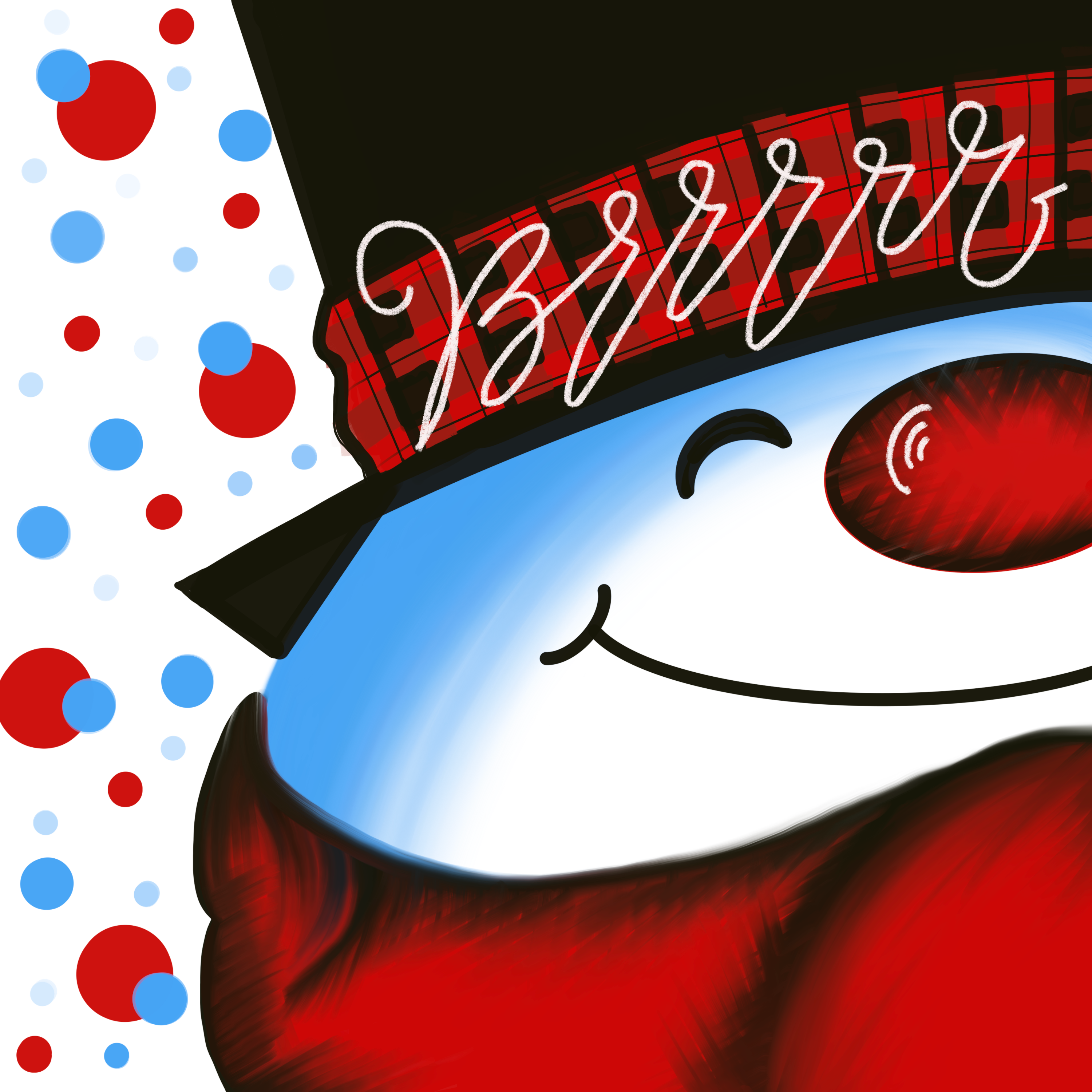 "Brrr" Snowman with Colorful Dots Print-to-Order