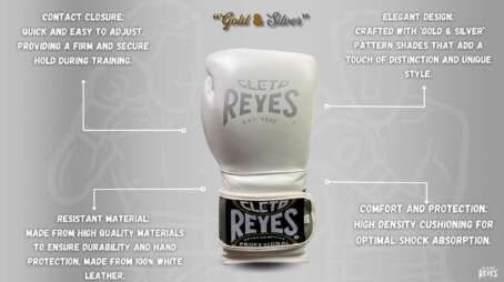 Thumbnail: Cleto Reyes Traditional Boxing Gloves (Art Silver & Gold)