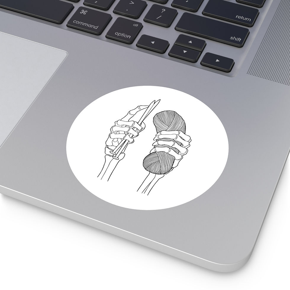 Miniatura: Knit Hands Circle Stickers