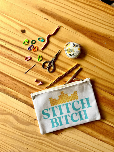 Stitch Bitch Notions Pouch | Mae Crochets