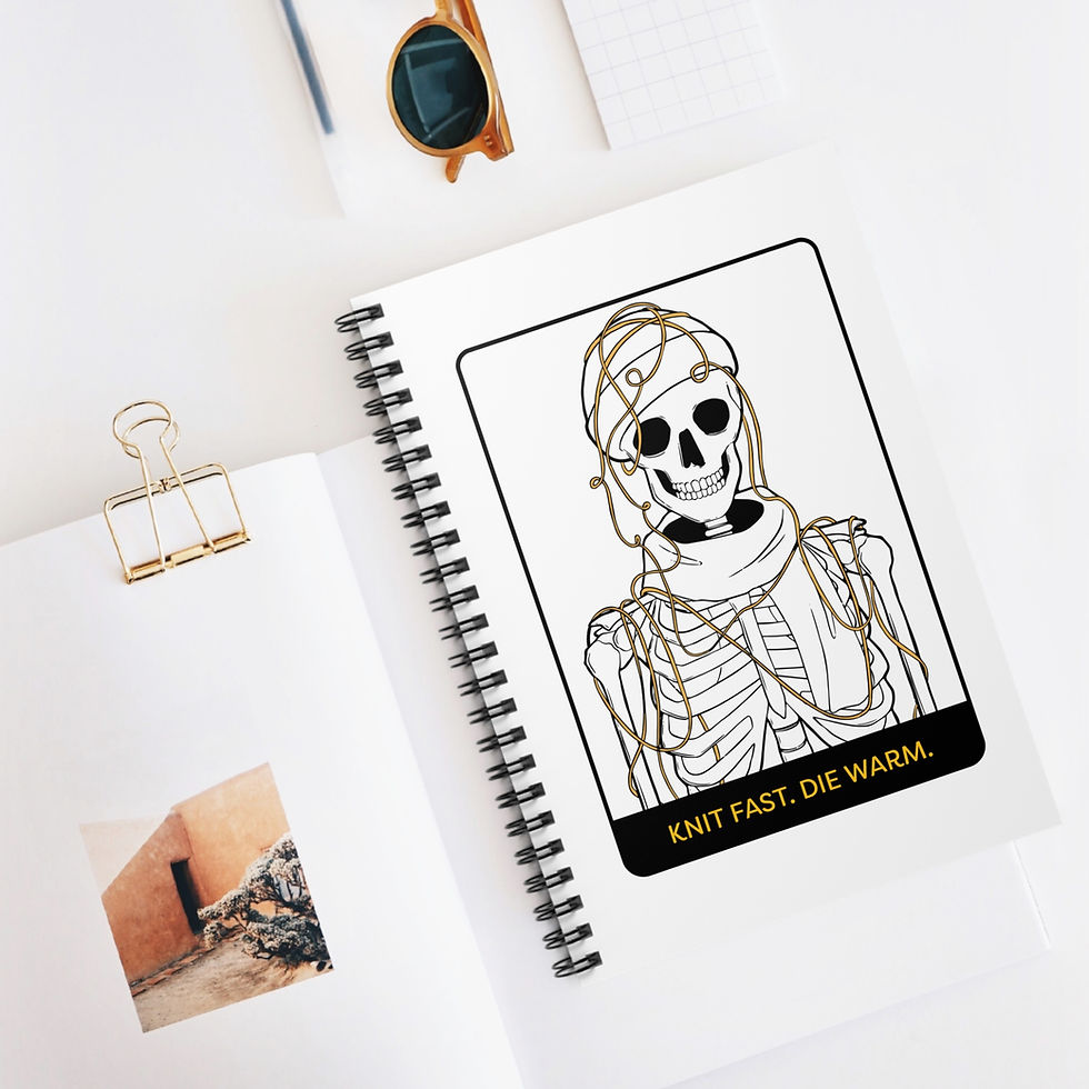 Miniatura: Knit Fast, Die Warm Spiral Notebook