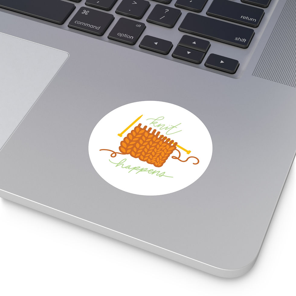 Thumbnail: Knit Happens Circle Stickers