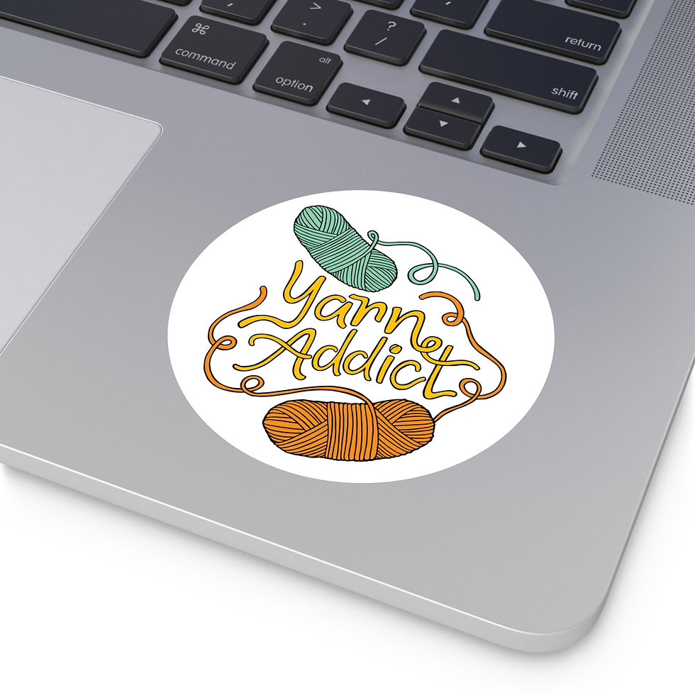 Miniatura:  Yarn Addict Circle Sticker