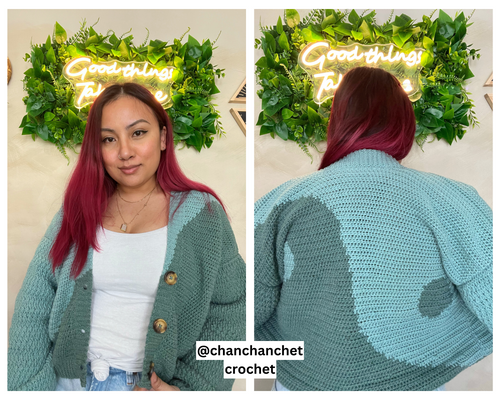 GVRVGROVE 新作　MAGARET HALTER CARDIGAN Universal Drop-Shoulder Cardigan | Mae Crochets
