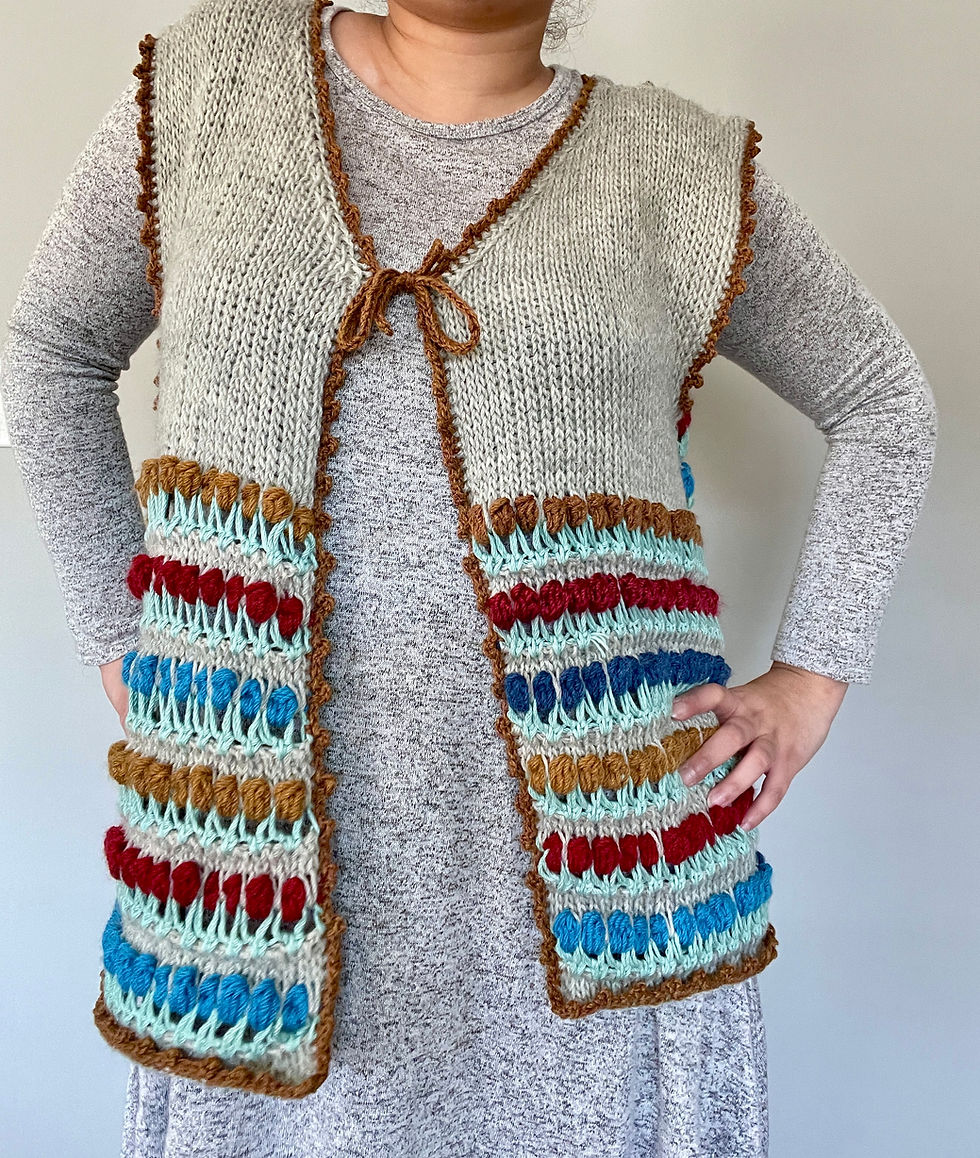 Miniatura: Tunisian Crochet Vest Pattern