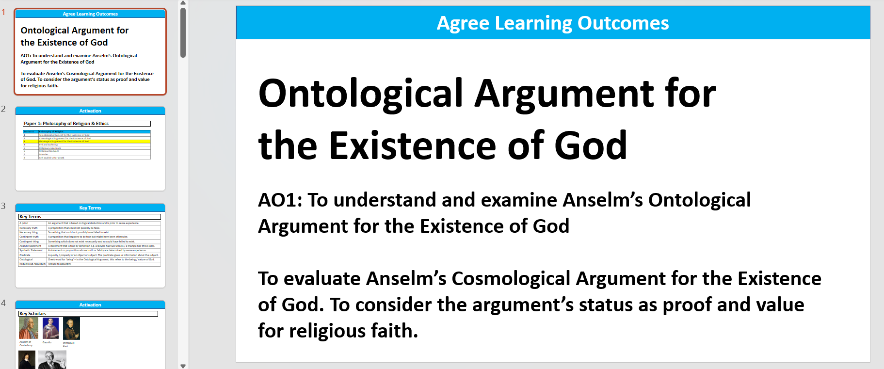 Ontological Argument (A Level Religious Studies)