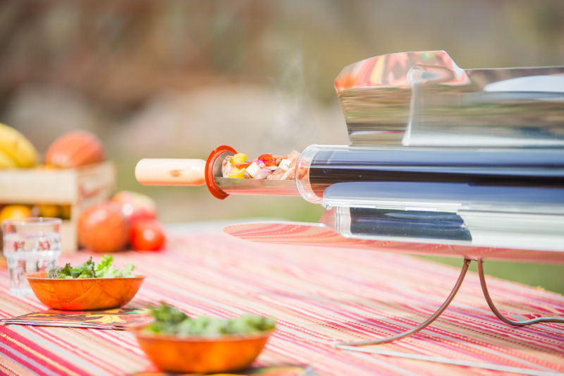 Smoke from a coal in a cooking equipment
