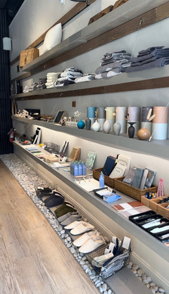 shelves of products at Rikumo