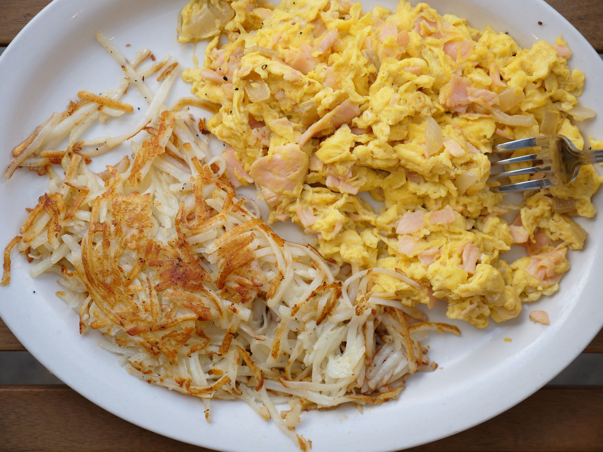 lox and eggs and onions from Hymie's