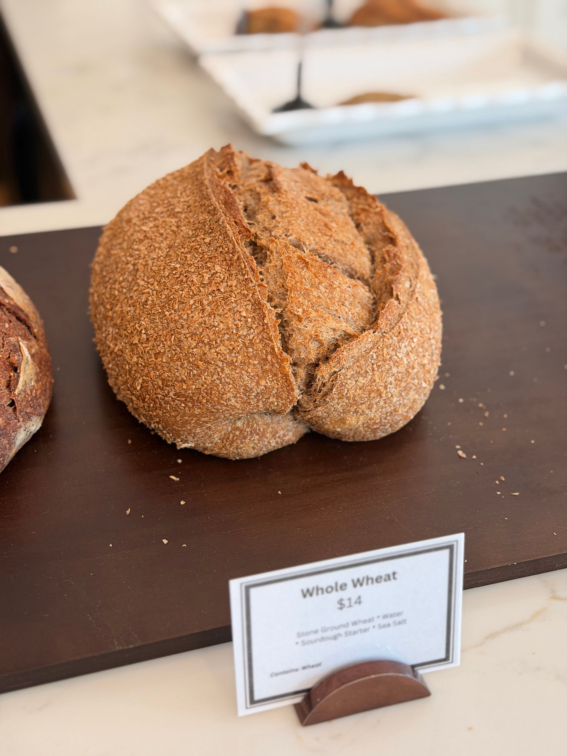 Wild Yeast Bakehouse Whole Wheat sourdough