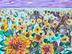 Sunflower painting by Ivy Egger