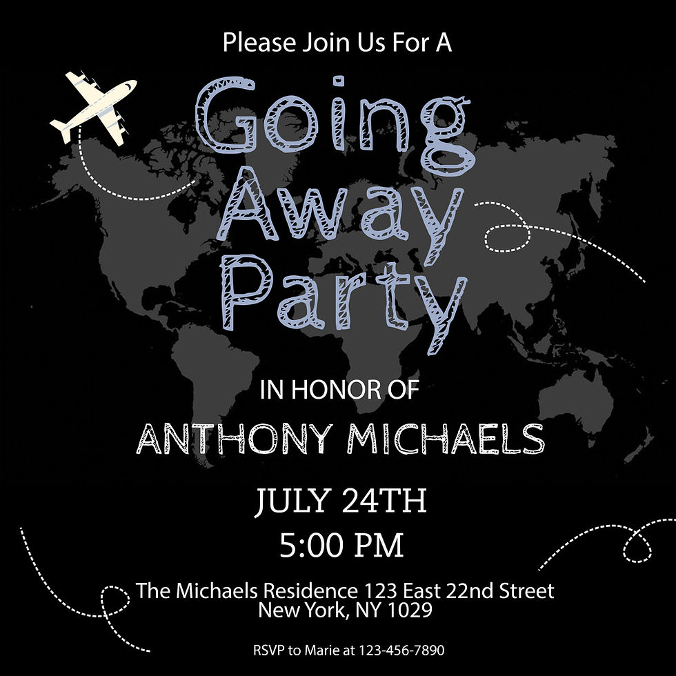 Thumbnail: Going Away Party Invitation and Instagram Post