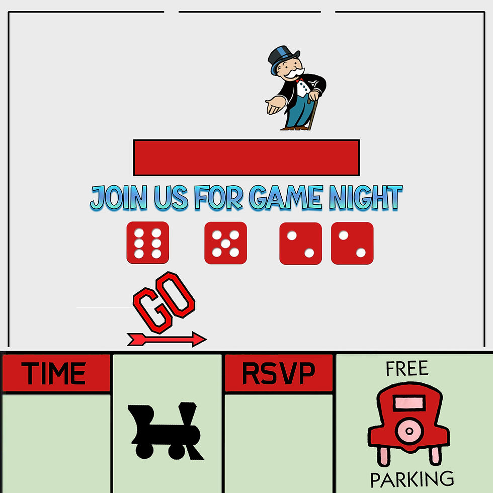 Thumbnail: Monopoly Party Birthday Invitation and Instagram Template