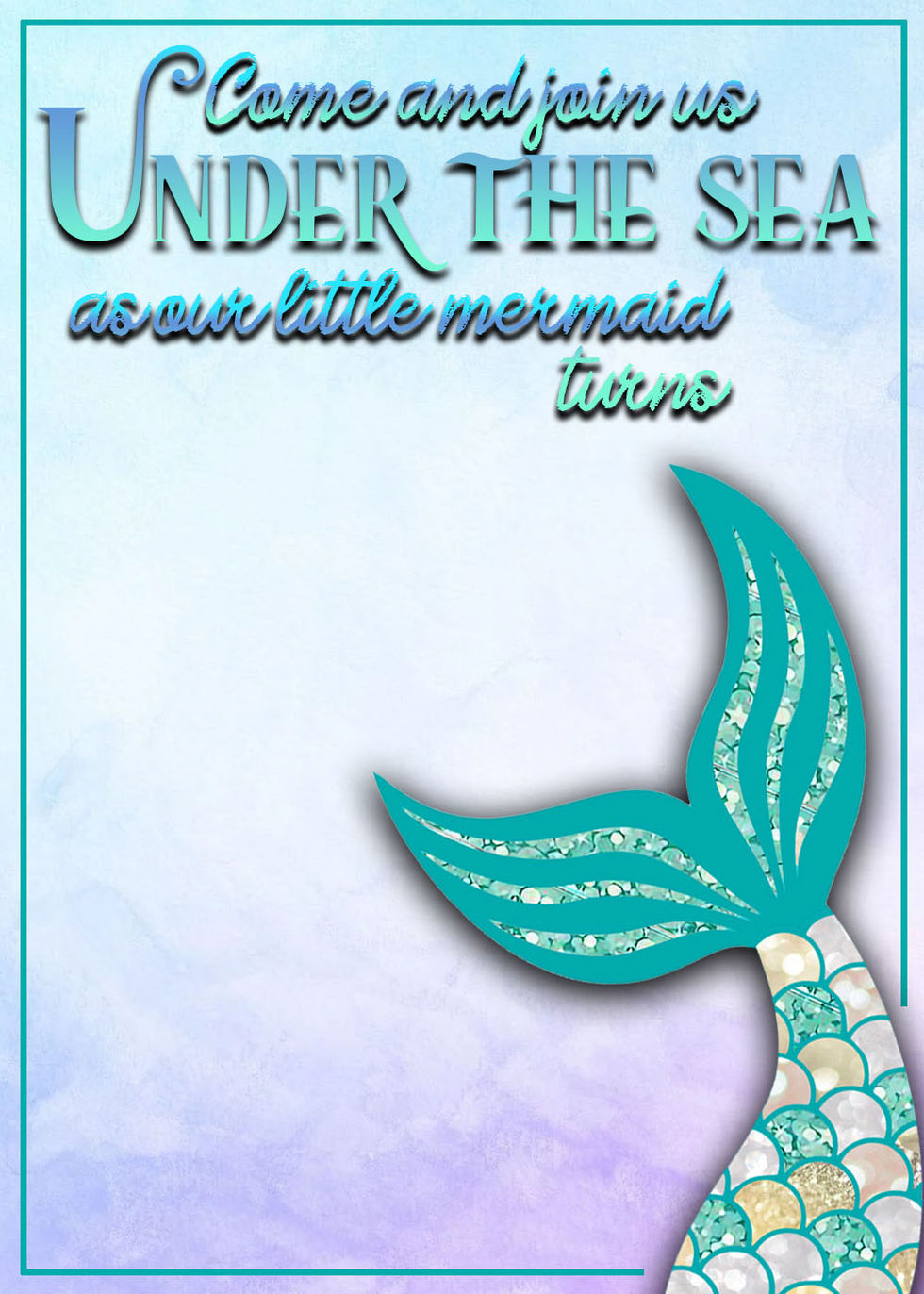 mermaid invite blank copy