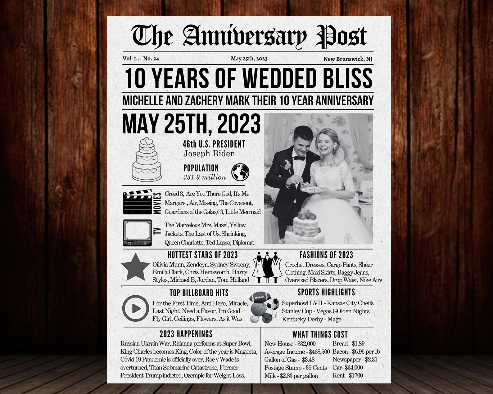 10th Anniversay Newspaper Announcement/Sign