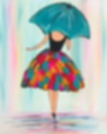 Colorful Walk in the Rain