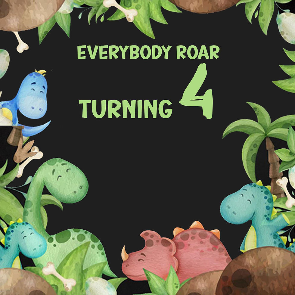Thumbnail: Dino Four Party Birthday Invitation and Instagram Template