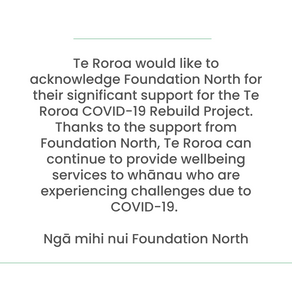 Ngā mihi nui Foundation North