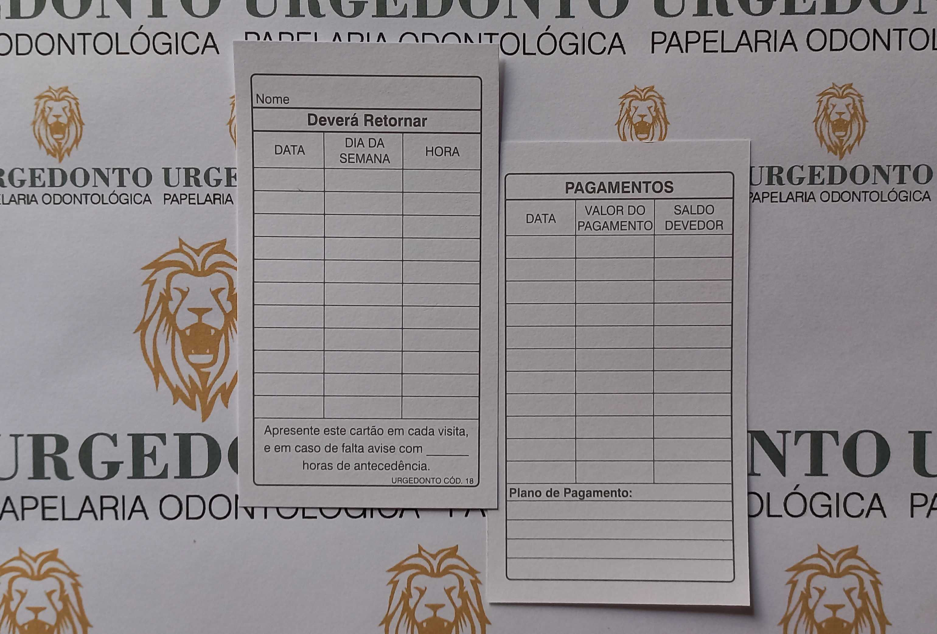 Cartão Horário Retorno 59x100mm c/ 100 fls Papel 150g FV