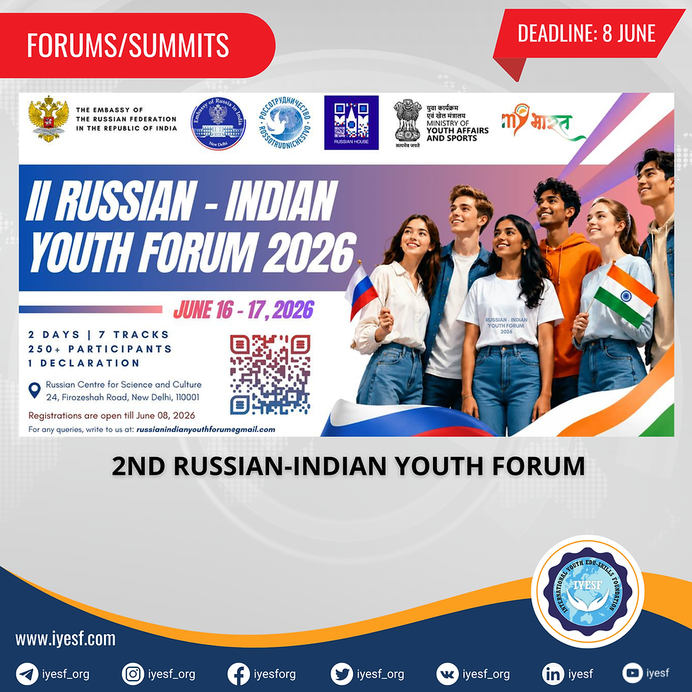 Register for the 2nd Russian-Indian Youth Forum in Delhi, India
