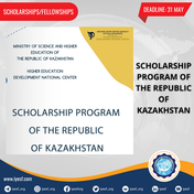 Scholarship Program in Kazakhstani Universities by the Republic of Kazakhstan