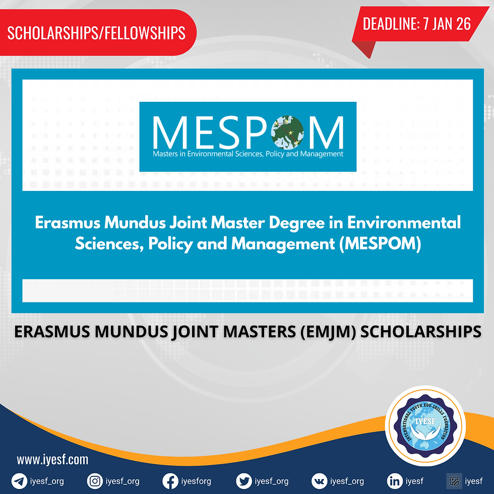 Apply for the Erasmus Mundus Joint Masters (EMJM) Scholarship by the European Commission
