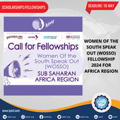 Women of the South Speak Out (WOSSO) Fellowship 2024 for Africa Region