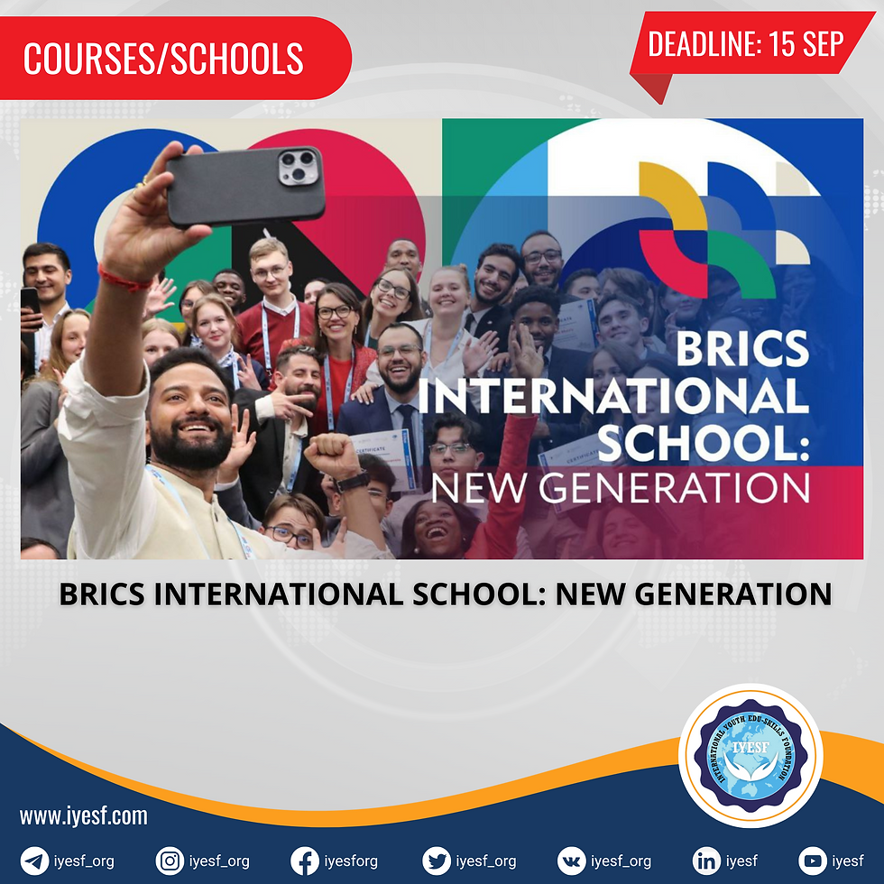 Registration is Open for the BRICS International School: New Generation in Moscow