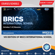 Registration for the VIII Edition of BRICS International School is Now Open