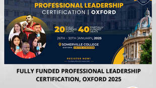 Applications are Open for the Fully Funded Professional Leadership Certification, Oxford 2025