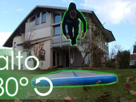 Salto mit halber Drehung lernen - tutorial