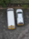 Flux Sewer vans shown from above