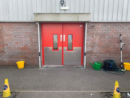 steel hinged door installation