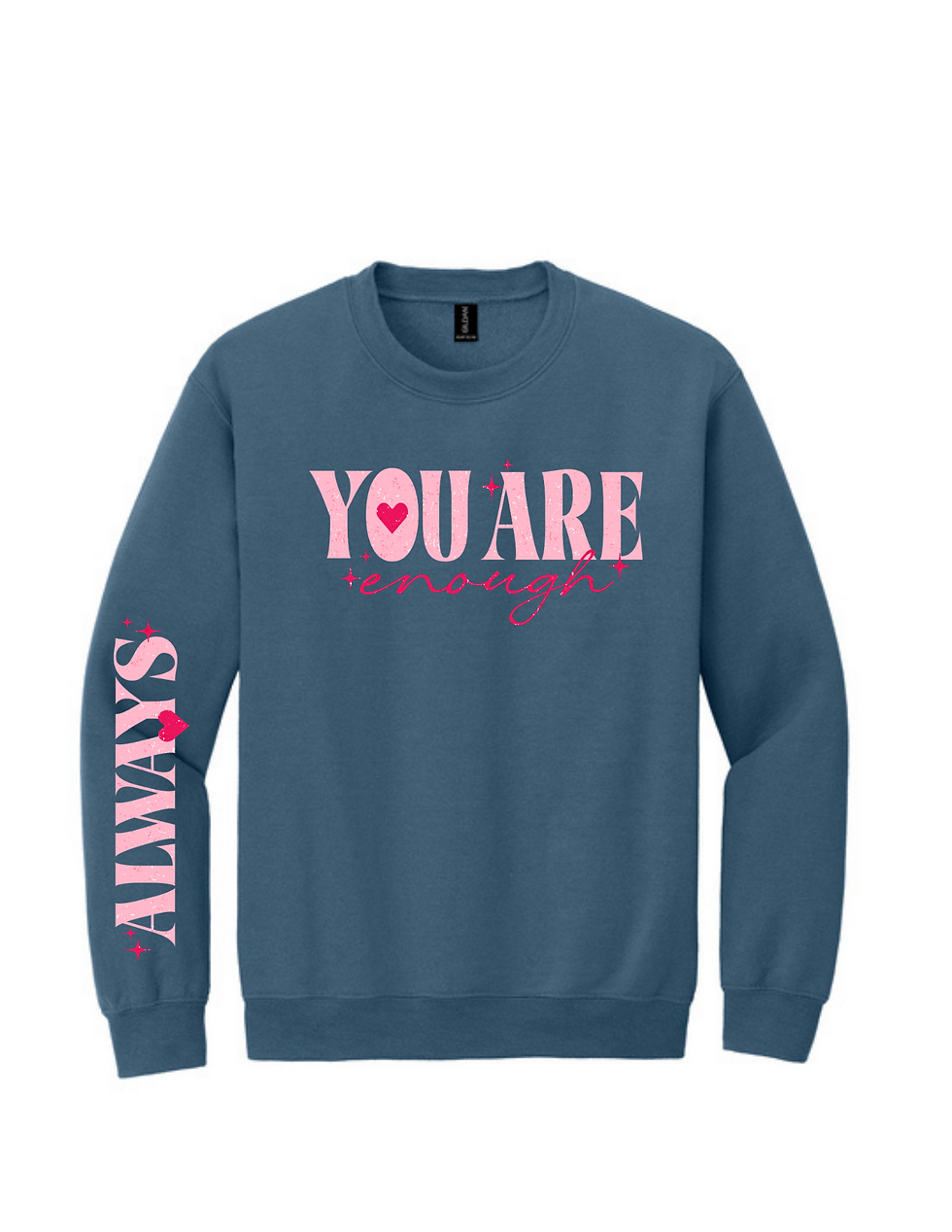 Thumbnail: You Are Enough-Always Gildan Heavy Blend Crewneck Sweatshirt