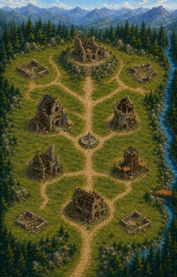 Le village en ruines