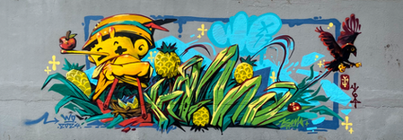 the work in graffiti series I sprayed on local walls