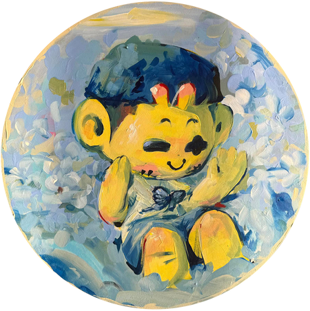 shades of blue, based on Zhuangzi's dream