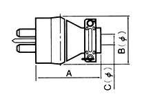 Dimensions Mfg. #WF7004 Panasonic Plug 2P