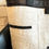 Thumbnail: White mudcloth & black leather tote bag