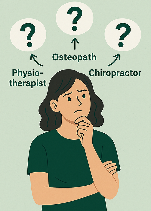 an image of a patient deciding who to see for back pain