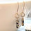 Thumbnail: Dalmatian jasper & gold hoop earrings