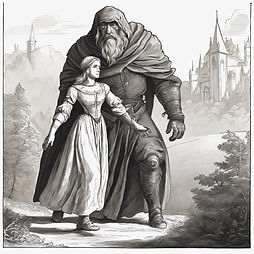 black and white book illustration of a y