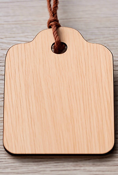 This is just a blank wooden tag meant to be a decorative background for a spell.