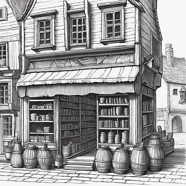 black and white book illustration of a m