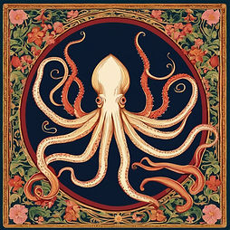 medieval tapestry style illustration of