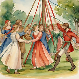water color picture of young medieval co