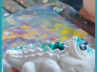 Dinosaur painting