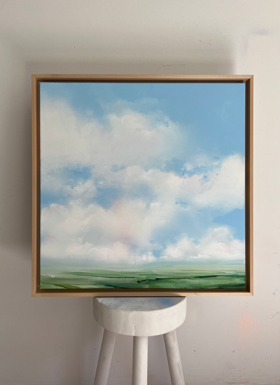 Miniaturbild: Wiesenglück 60x60cm gerahmt in Linde